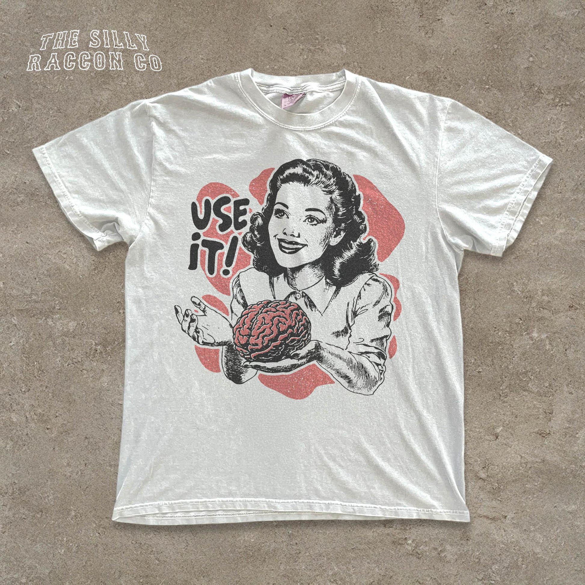 Use Your Brain Funny Retro Graphic T-Shirt – Vintage Sarcastic Quote Tee