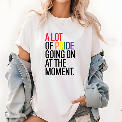 A Lot of Pride Vintage 70s LGBTQ+ Pride Parade Collector Edition Retro Rainbow Unisex T-Shirt