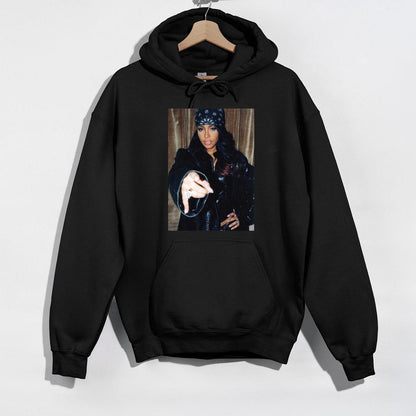 Aaliyah Vintage 90s R&B Singer Poster Style Black Unisex T-Shirt