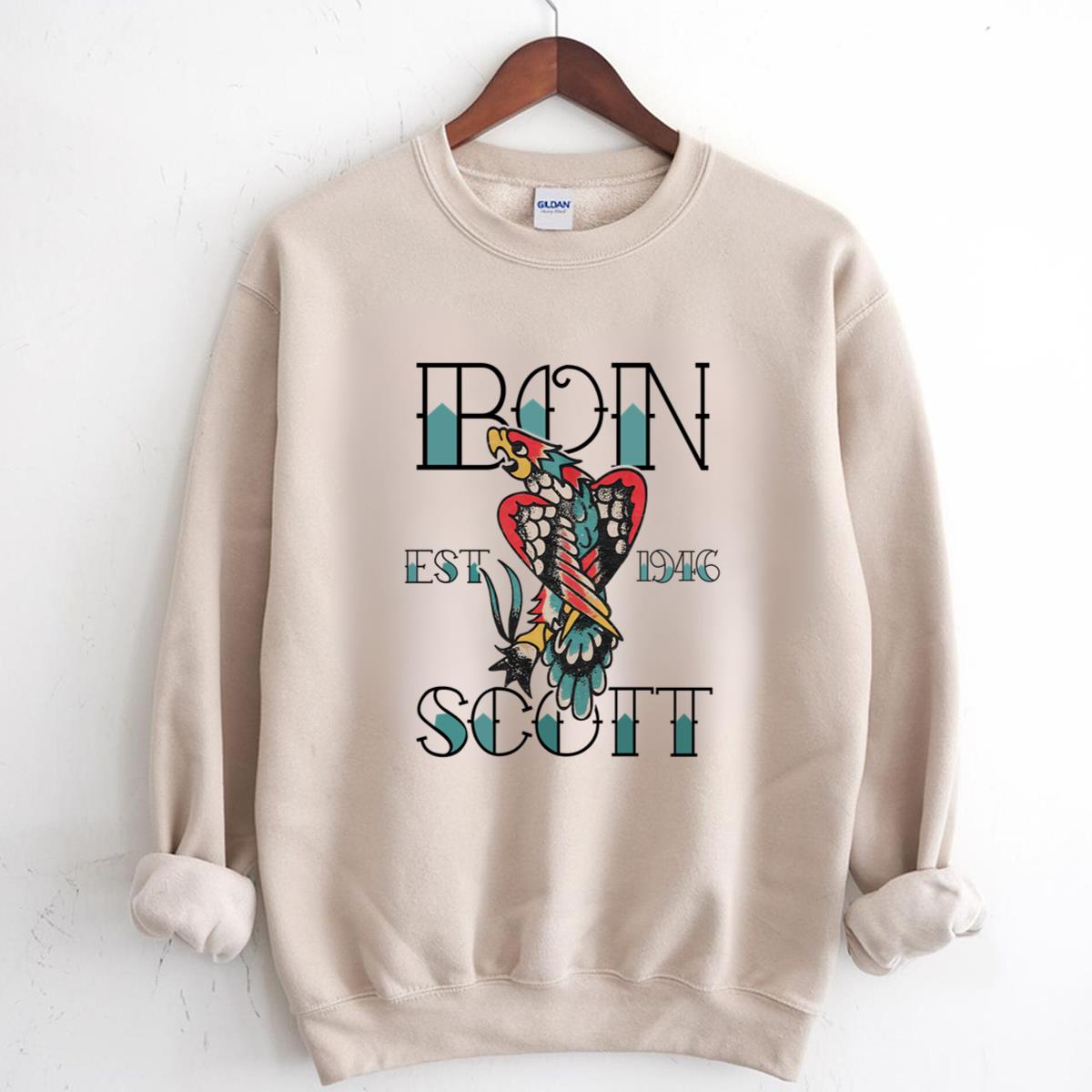 ACDC Vintage 70s Bon Scott Rock Band Tattoo EST 1946 Collector Unisex T-Shirt