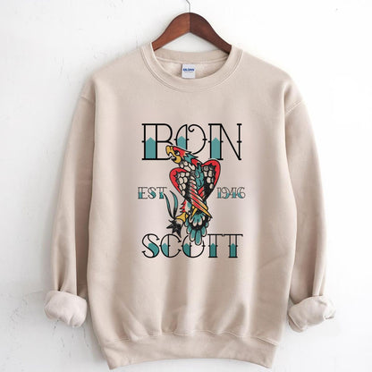 ACDC Vintage 70s Bon Scott Rock Band Tattoo EST 1946 Collector Unisex T-Shirt