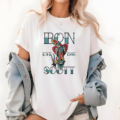 ACDC Vintage 70s Bon Scott Rock Band Tattoo EST 1946 Collector Unisex T-Shirt