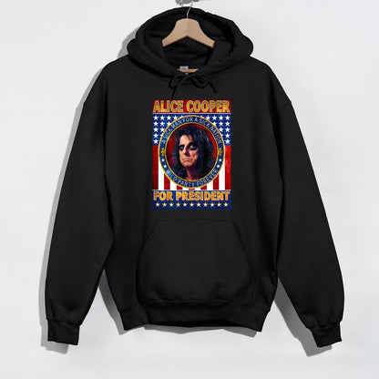 Alice Cooper Vintage 70s Rock Band For President A Sick Man A Sick Nation Official Fan Unisex T-Shirt