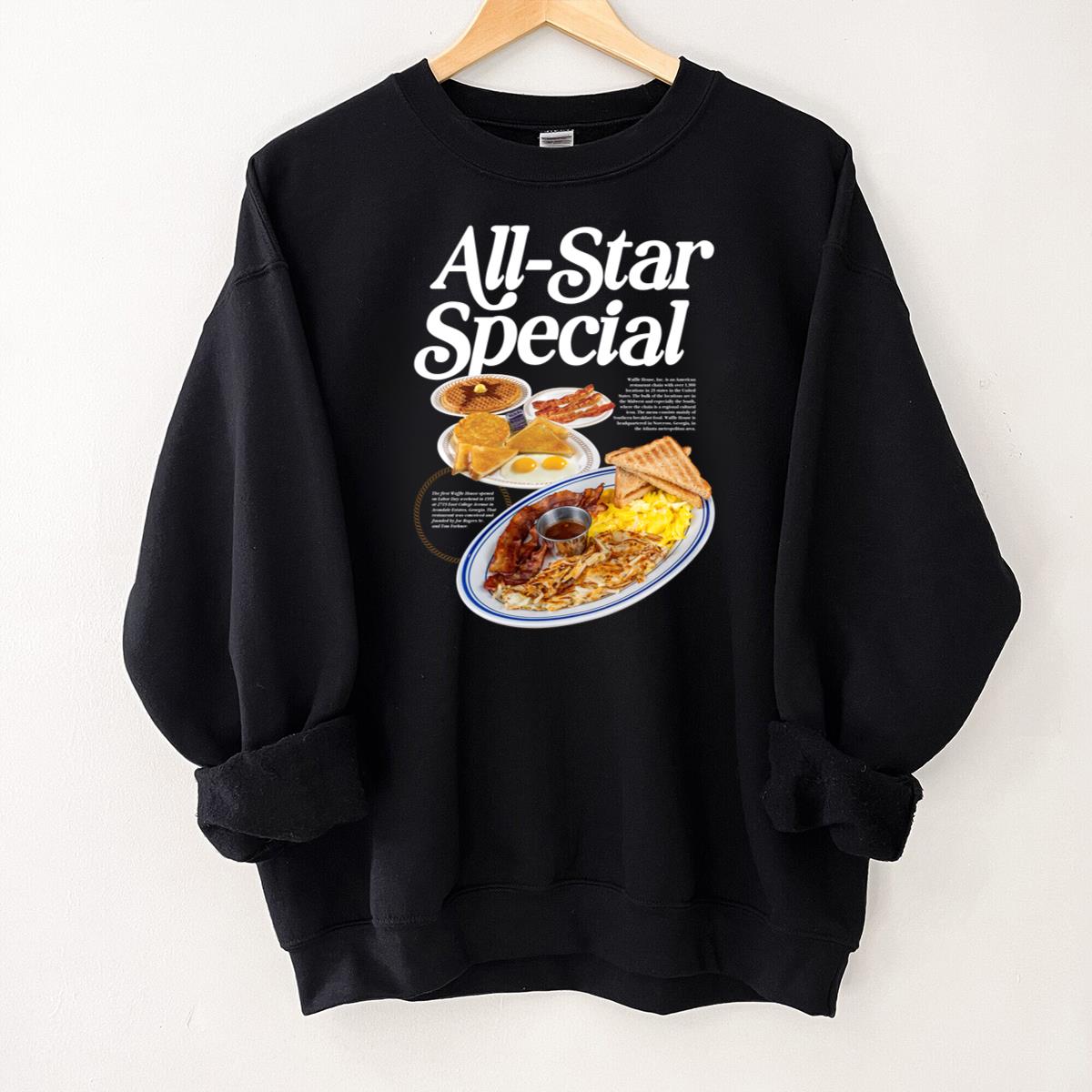 All-Star Breakfast Vintage 80s Retro Fan Black Unisex T-Shirt
