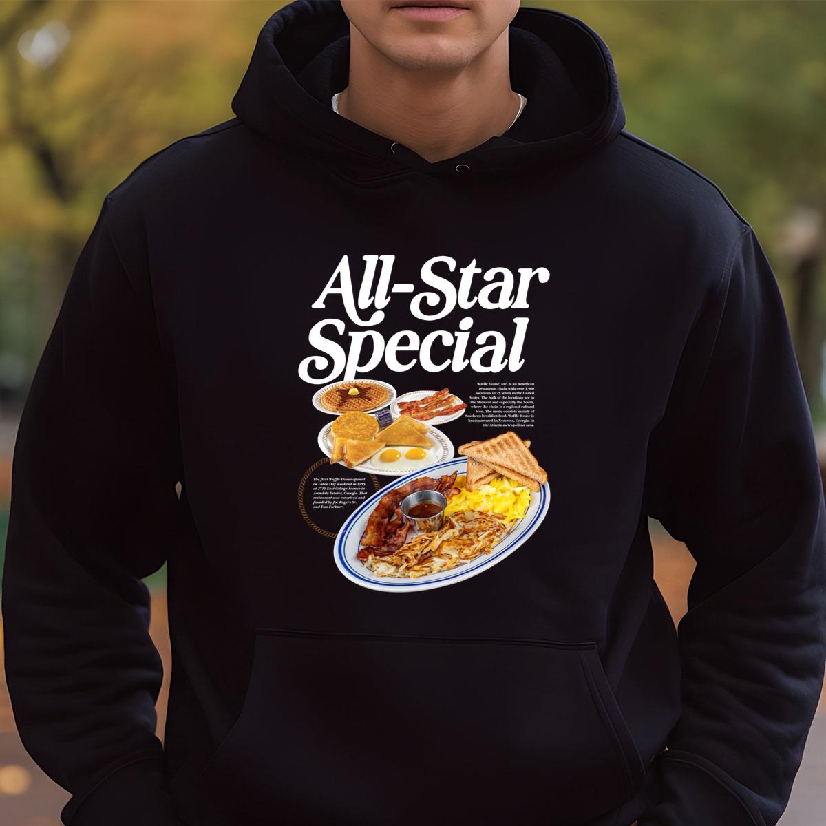 All-Star Breakfast Vintage 80s Retro Fan Black Unisex T-Shirt