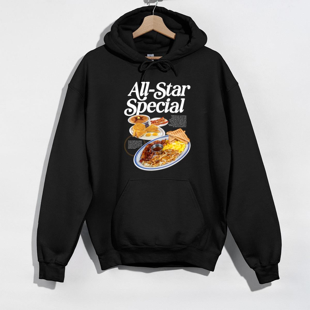 All-Star Breakfast Vintage 80s Retro Fan Black Unisex T-Shirt