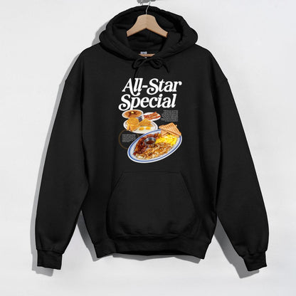 All-Star Breakfast Vintage 80s Retro Fan Black Unisex T-Shirt