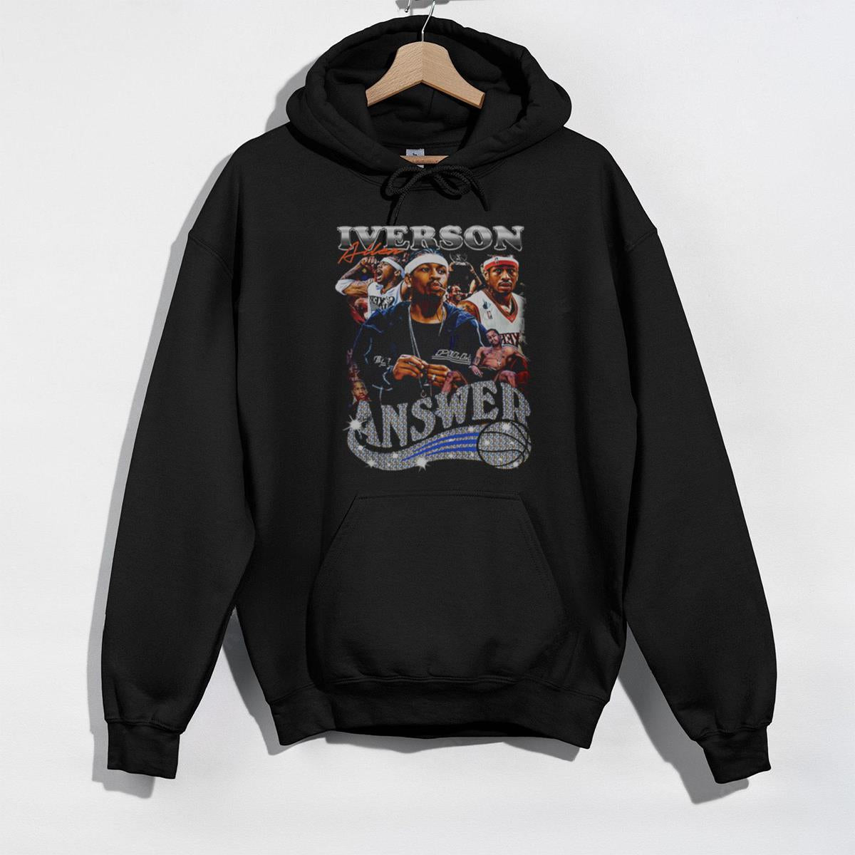 Allen Iverson The Answer Vintage 90s Philadelphia 76ers Collector Edition Basketball Fan Black Unisex T-Shirt