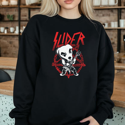 Animal Crossing Cute Slider Heavy Metal Vintage 90s Fan Black Unisex T-Shirt