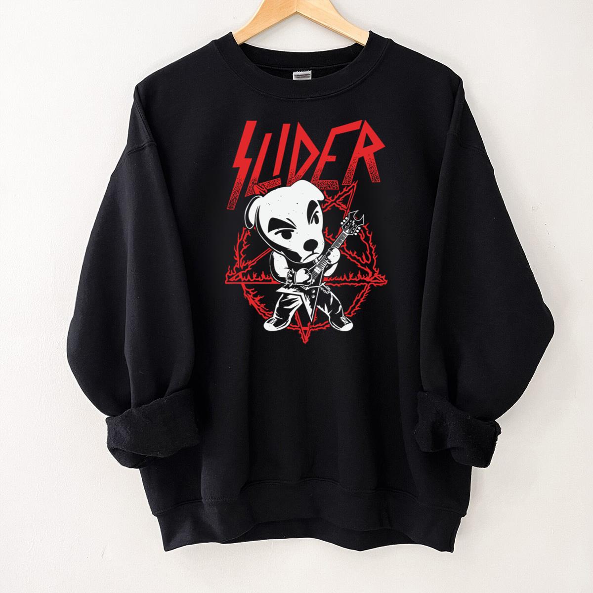 Animal Crossing Cute Slider Heavy Metal Vintage 90s Fan Black Unisex T-Shirt