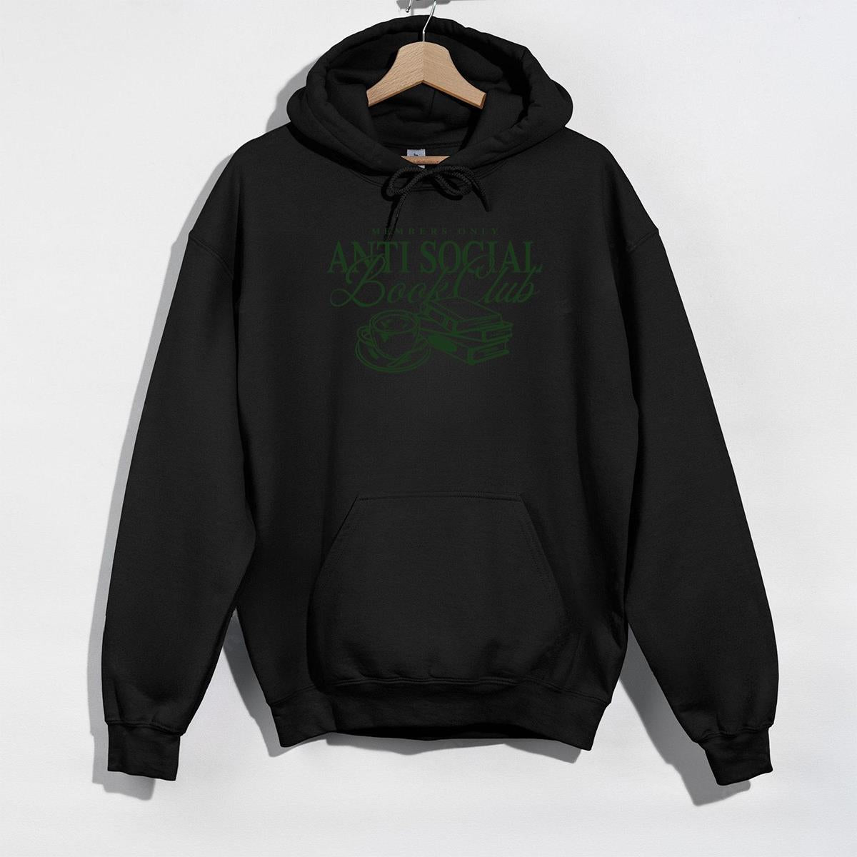 Anti Social Book Club Vintage Reading Lover Crewneck Sweatshirt Cotton Gray Unisex