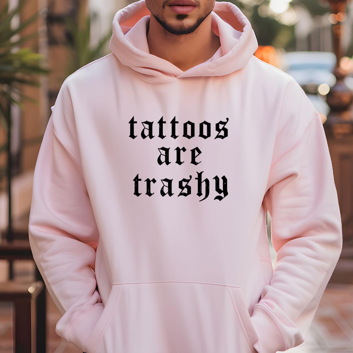 Anti-Tattoo Retro Trashy Tattoos Graphic Printed Funny Sayings Unisex T-Shirt