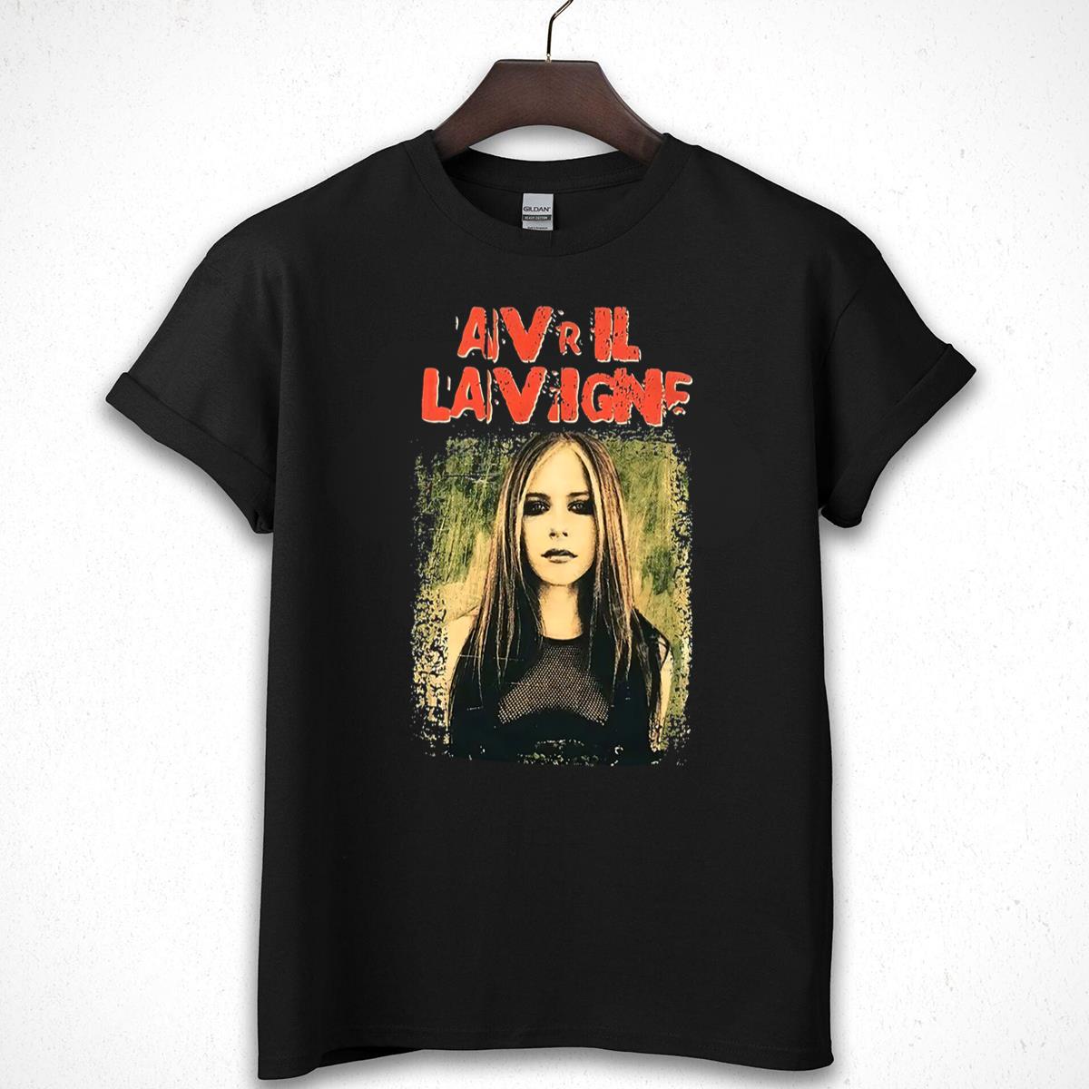 Avril Lavigne Vintage 2004 Bones Y2K Tour Official Fan Black Unisex T-Shirt