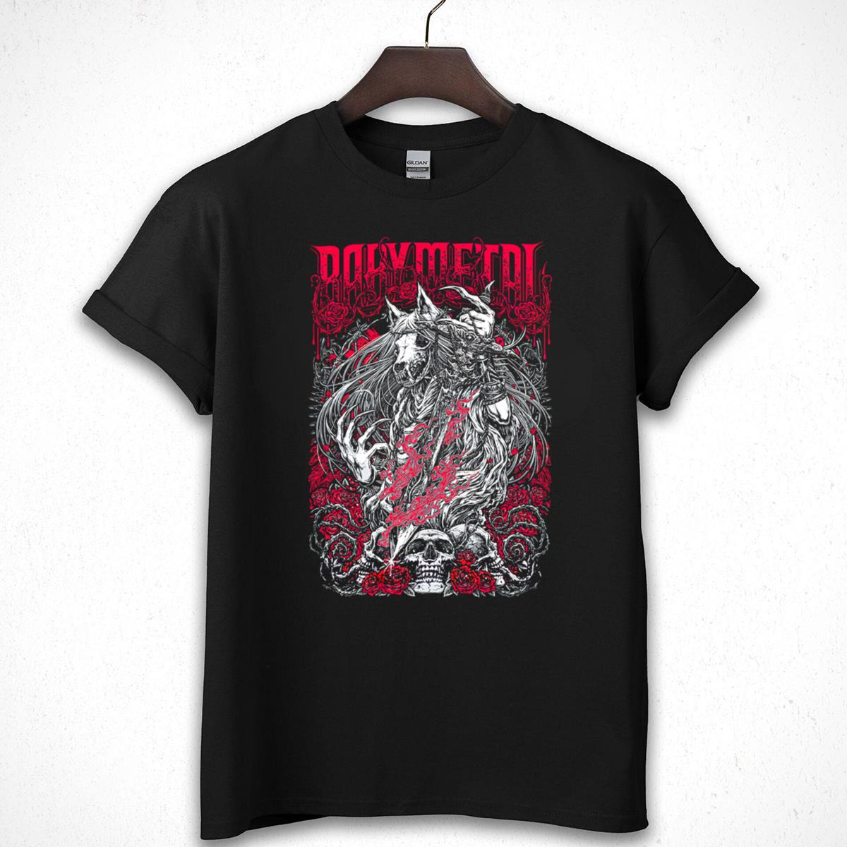 Babymetal Vintage 2010s Rosewolf Design Official Fan Black Unisex T-Shirt