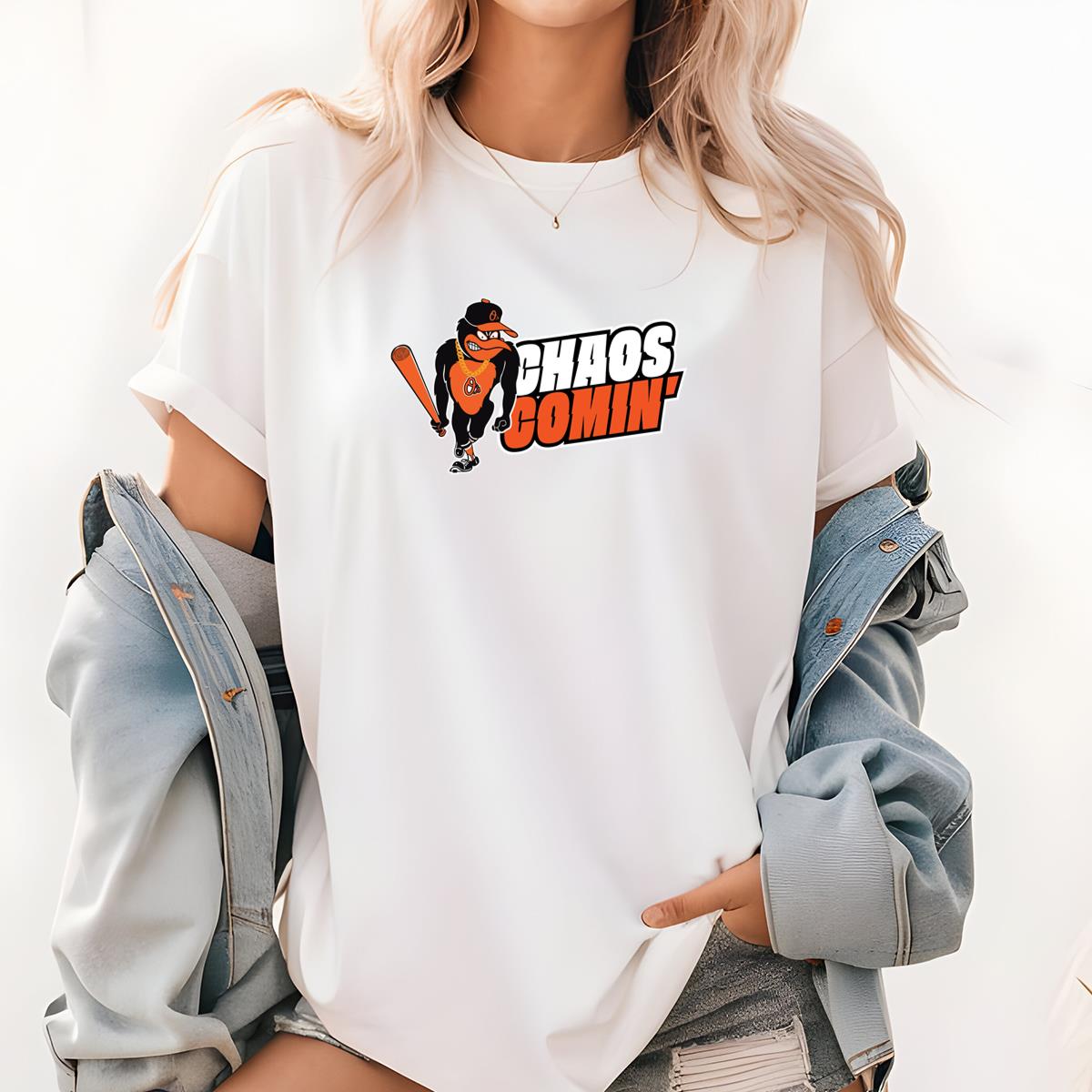 Baltimore Orioles Chaos Comin Vintage Baseball Fan Chaos Cominng Unisex T-Shirt