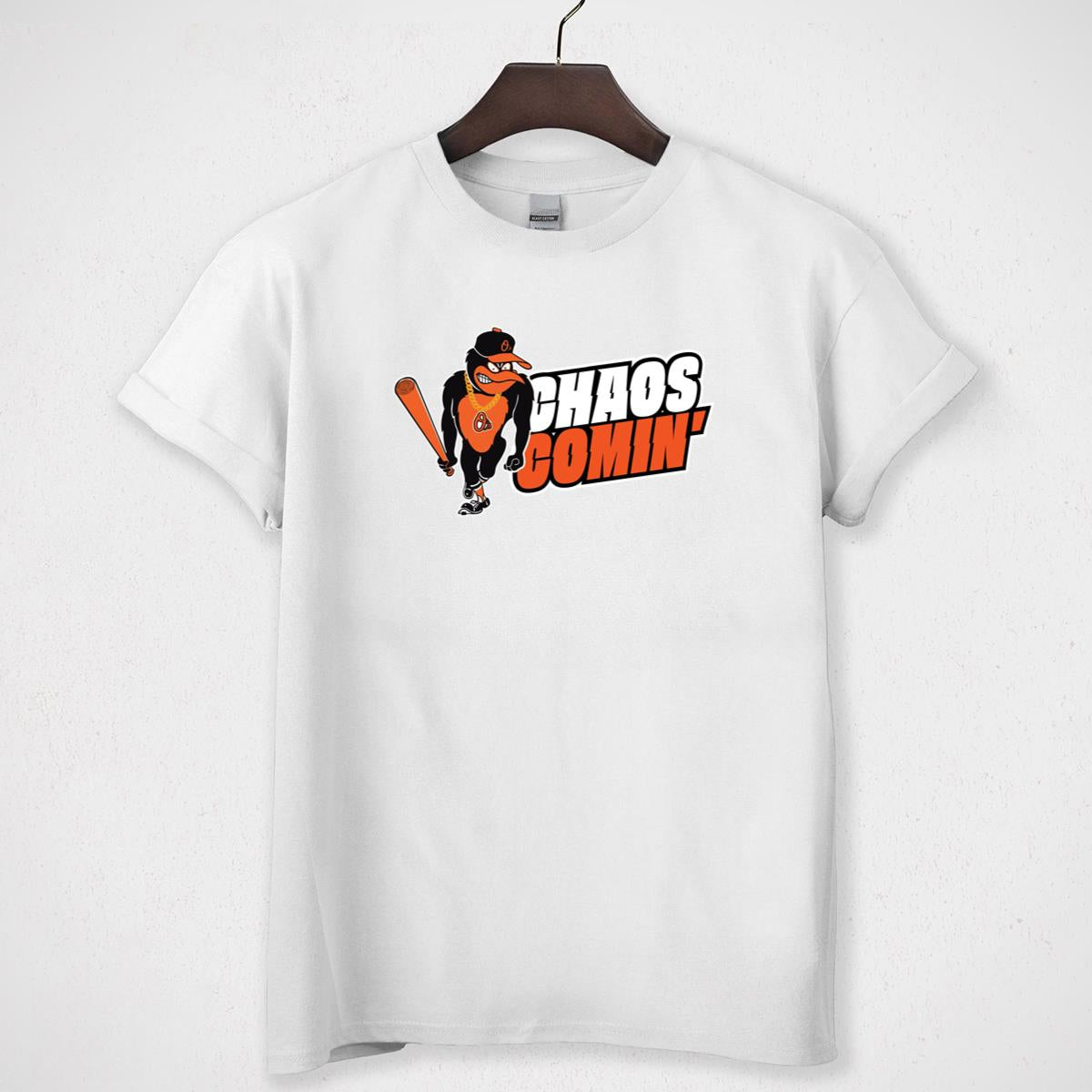 Baltimore Orioles Chaos Comin Vintage Baseball Fan Chaos Cominng Unisex T-Shirt