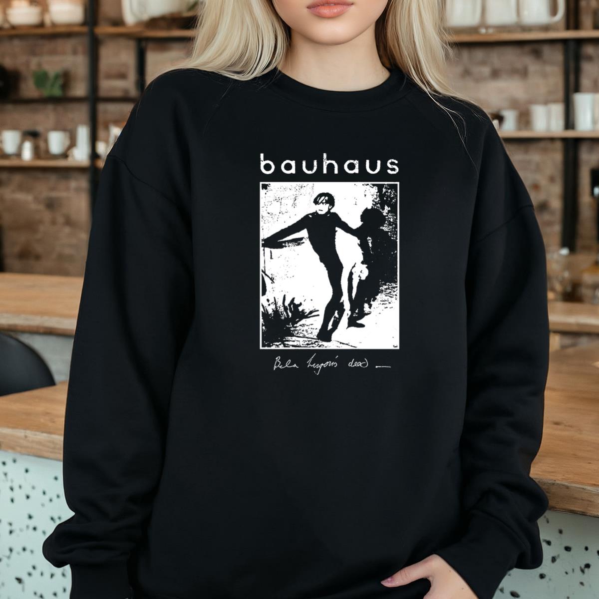 Bauhaus Vintage 80s Goth Rock Band Bela Lugosis Dead Slim Fit Black Unisex T-Shirt