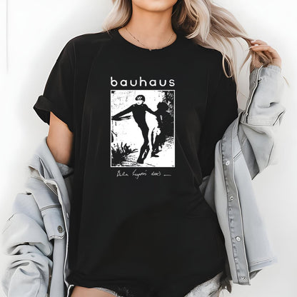 Bauhaus Vintage 80s Goth Rock Band Bela Lugosis Dead Slim Fit Black Unisex T-Shirt