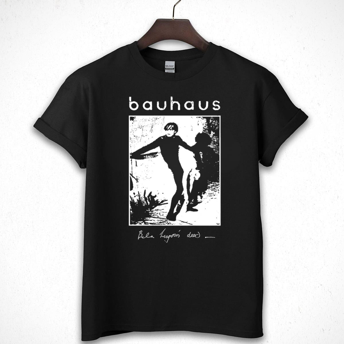 Bauhaus Vintage 80s Goth Rock Band Bela Lugosis Dead Slim Fit Black Unisex T-Shirt