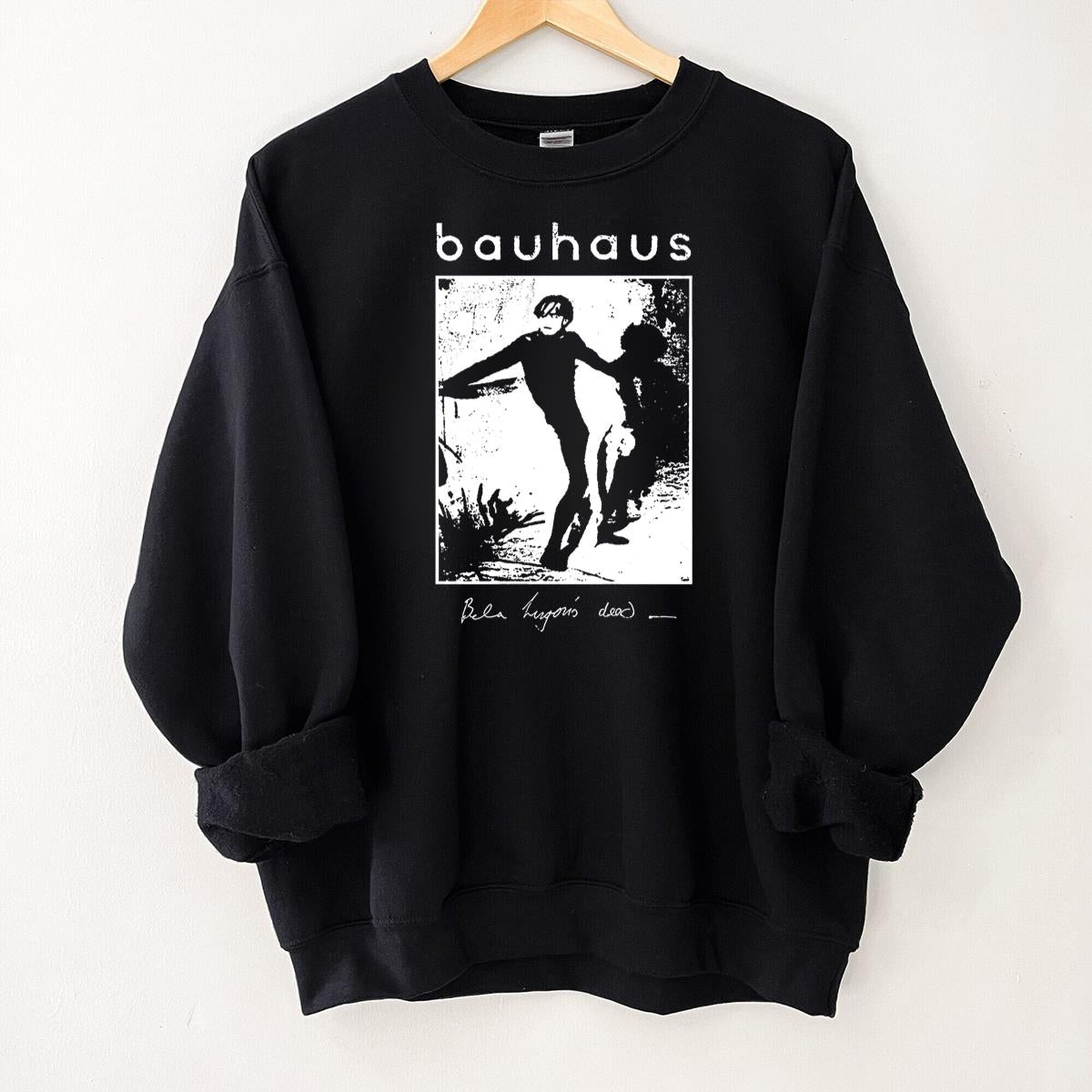 Bauhaus Vintage 80s Goth Rock Band Bela Lugosis Dead Slim Fit Black Unisex T-Shirt