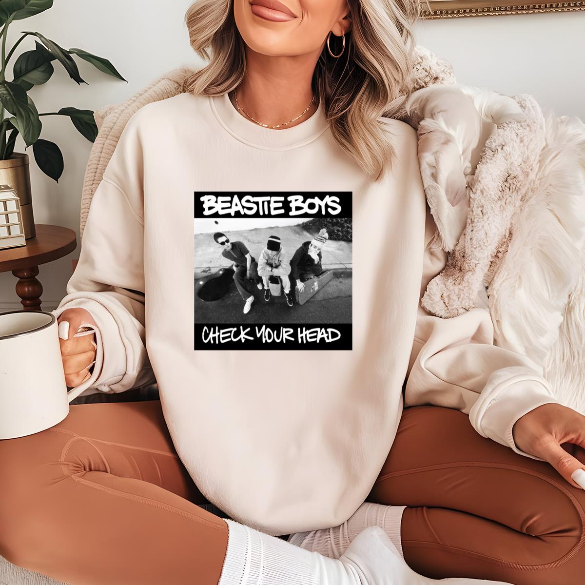 Beastie Boys Check Your Head Vintage 90s Hip Hop Band Official Fan and White Graphic Unisex T-Shirt