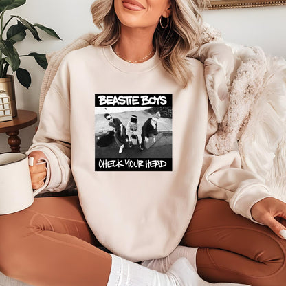 Beastie Boys Check Your Head Vintage 90s Hip Hop Band Official Fan and White Graphic Unisex T-Shirt