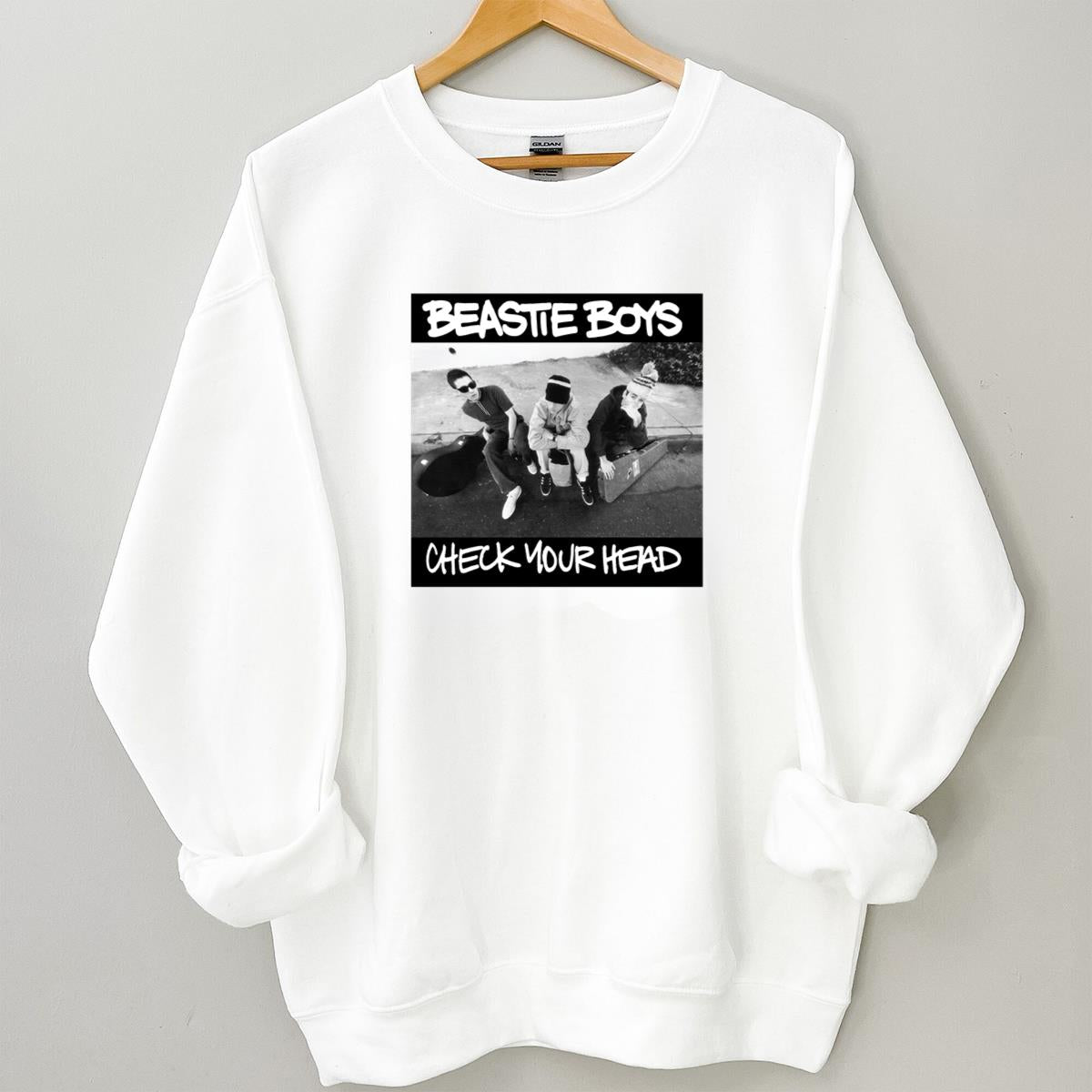 Beastie Boys Check Your Head Vintage 90s Hip Hop Band Official Fan and White Graphic Unisex T-Shirt