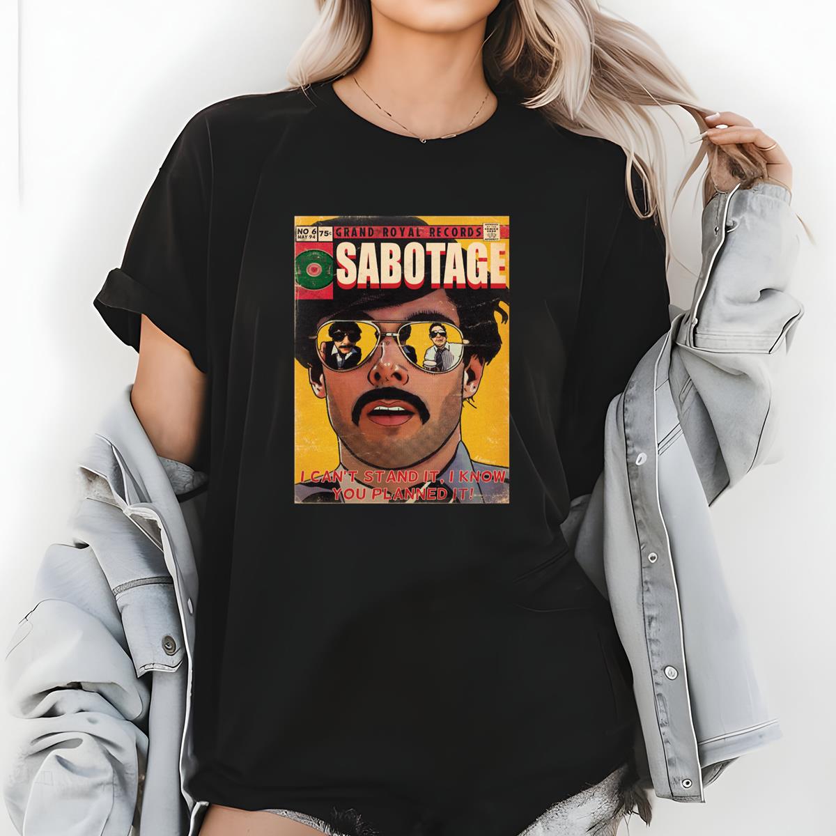 Beastie Boys Vintage 90s Sabotage Hip Hop Retro Graphic Unisex T-Shirt