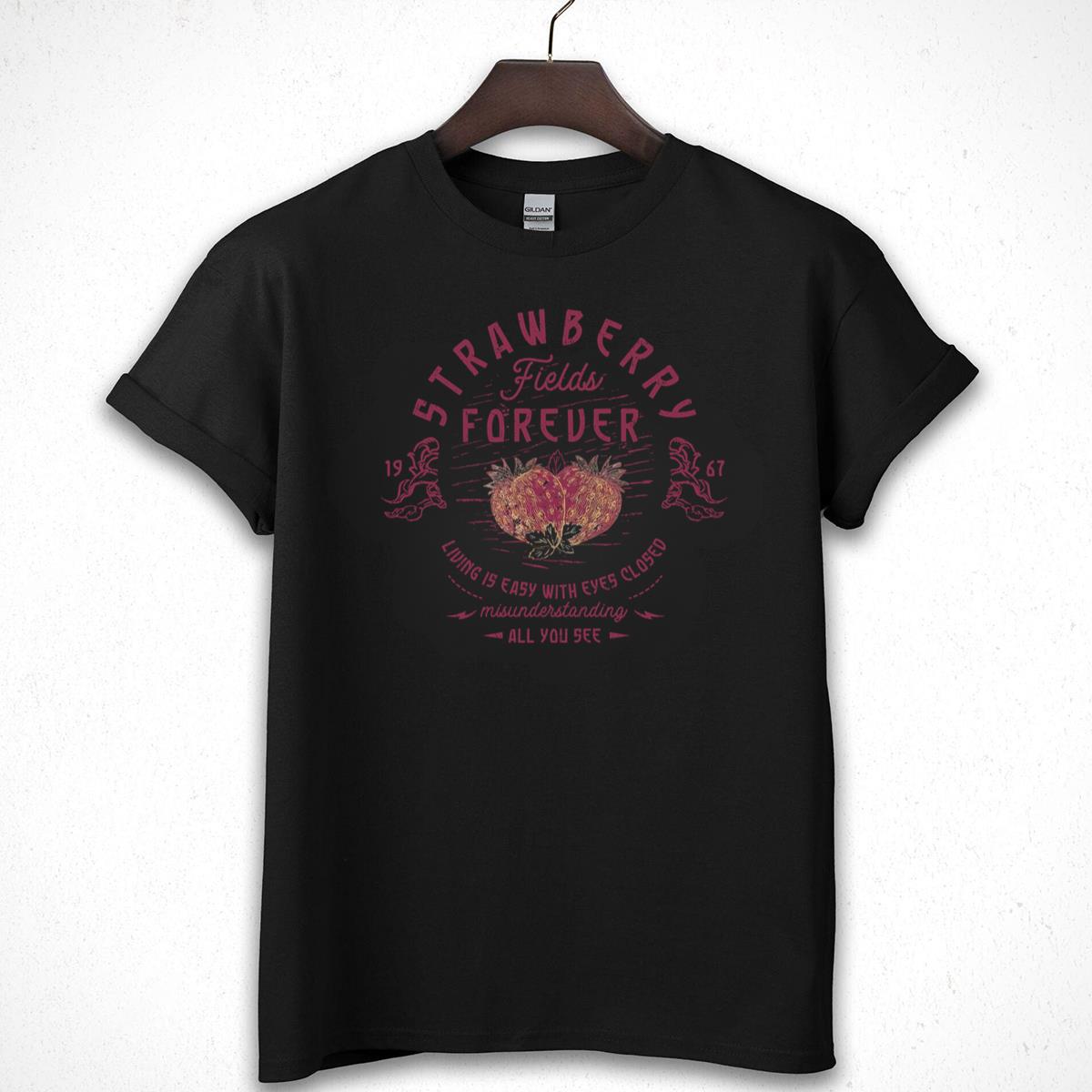 Beatles Vintage 60s Strawberry Fields Rock Band Collector Retro Red Unisex T-Shirt