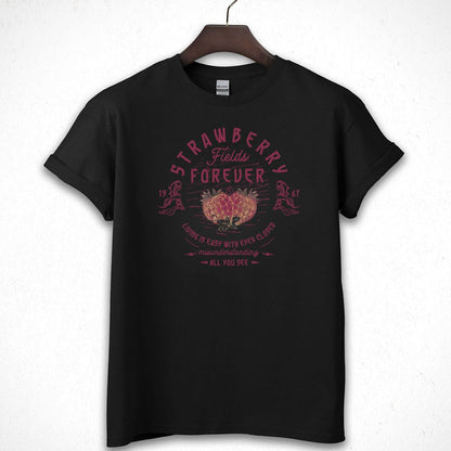 Beatles Vintage 60s Strawberry Fields Rock Band Collector Retro Red Unisex T-Shirt