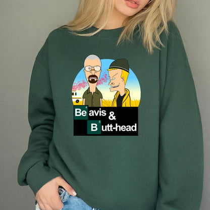 Beavis and Butt-head Breaking Bad Mashup Funny Graphic Tee 