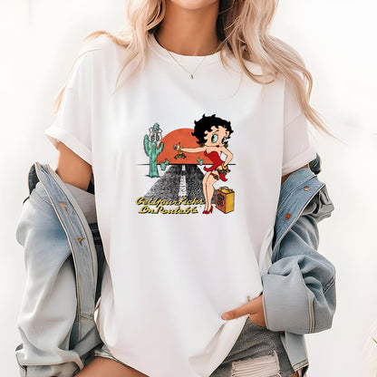 Betty Boop Vintage 90s Retro Cartoon Fan White Unisex T-Shirt