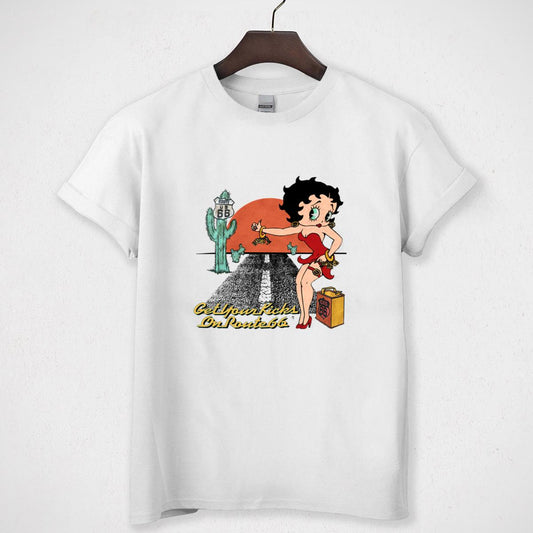 Betty Boop Vintage 90s Retro Cartoon Fan White Unisex T-Shirt