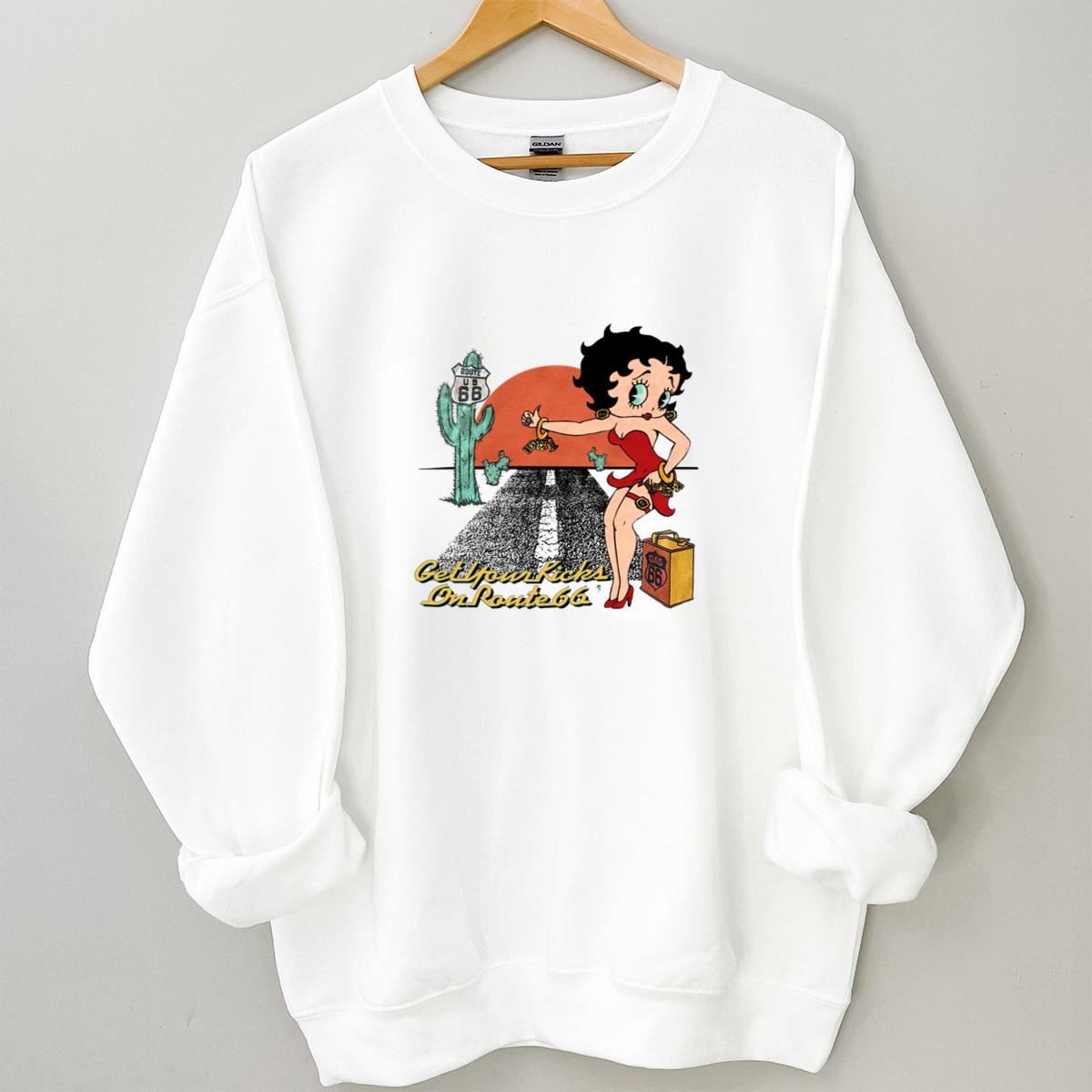 Betty Boop Vintage 90s Retro Cartoon Fan White Unisex T-Shirt
