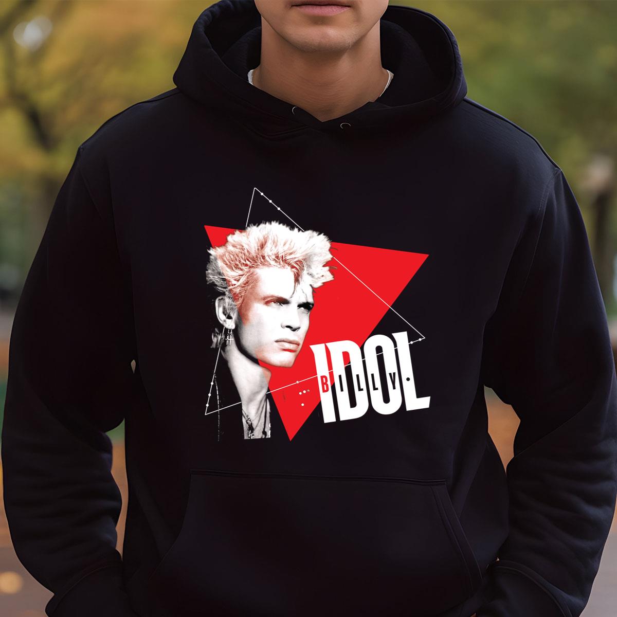 Billy Idol Vintage 80s Rock Musician Pose Official Fan Black Unisex T-Shirt