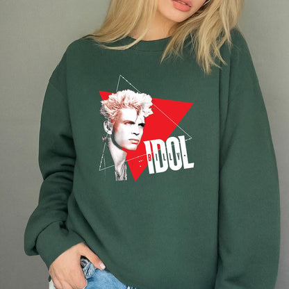 Billy Idol Vintage 80s Rock Musician Pose Official Fan Black Unisex T-Shirt