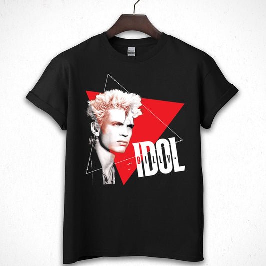 Billy Idol Vintage 80s Rock Musician Pose Official Fan Black Unisex T-Shirt