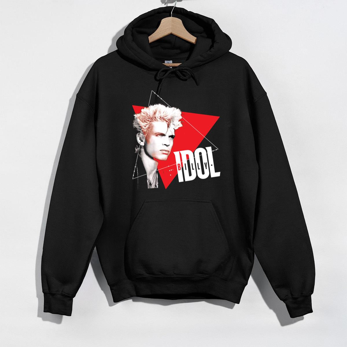 Billy Idol Vintage 80s Rock Musician Pose Official Fan Black Unisex T-Shirt