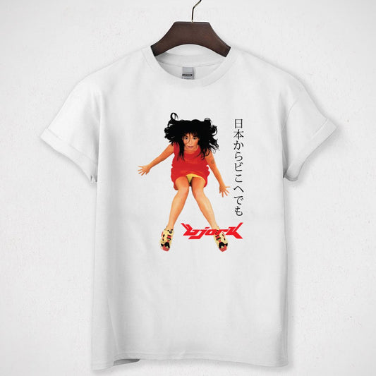Bjork Vintage 90s Japanese Tour Graphic Unisex T-Shirt, Bjork Fan Collector Edition Tee 