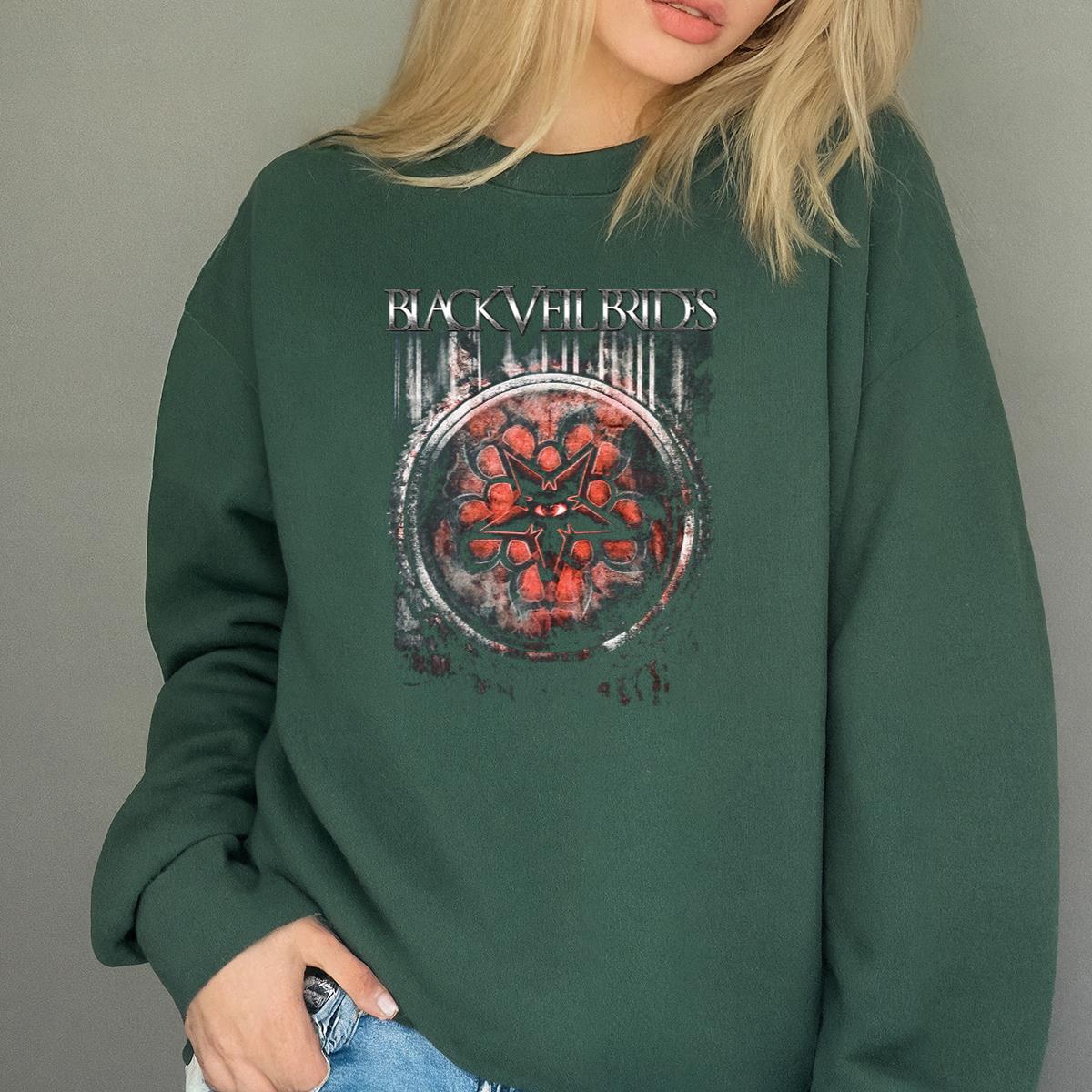 Black Veil Brides Vintage Retro Style Official Fan Rusted Black Unisex T-Shirt