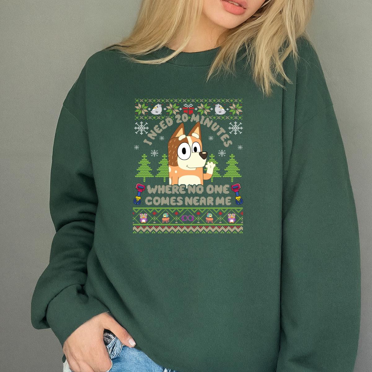 Bluey Retro Chilli Heeler Mom Christmas Sweater Bluey Mum Vintage Unisex Sweatshirt