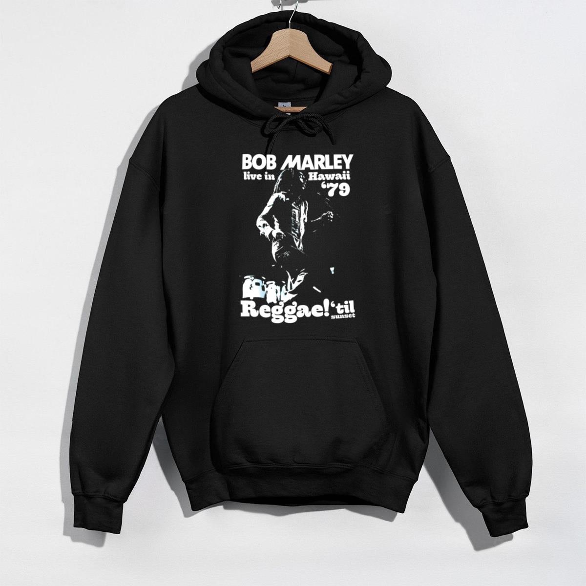 Bob Marley Vintage 1979 Live In Hawaii Reggae Fan Black Unisex T-Shirt