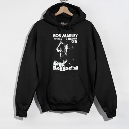 Bob Marley Vintage 1979 Live In Hawaii Reggae Fan Black Unisex T-Shirt