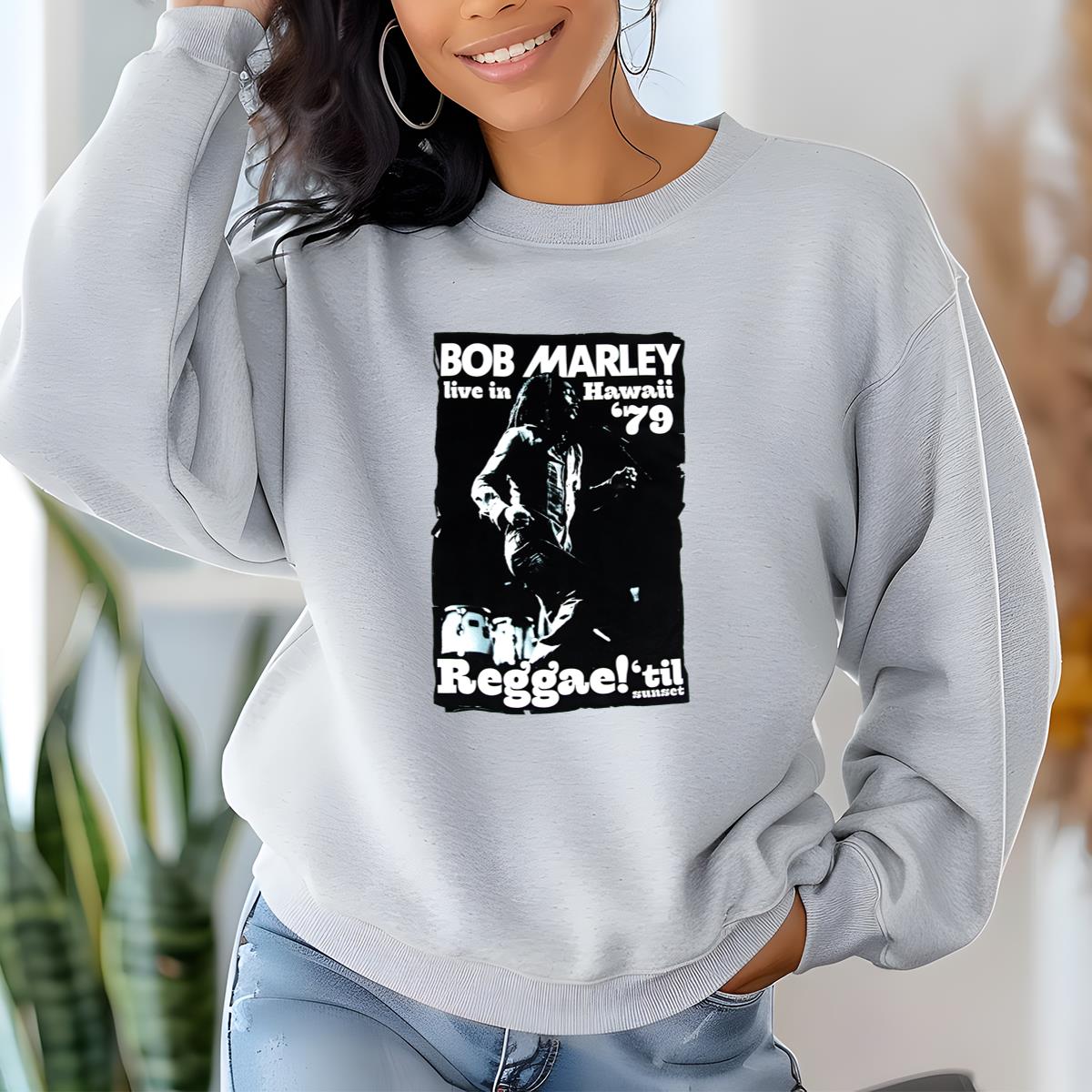 Bob Marley Vintage 1979 Live In Hawaii Reggae Fan Unisex T-Shirt