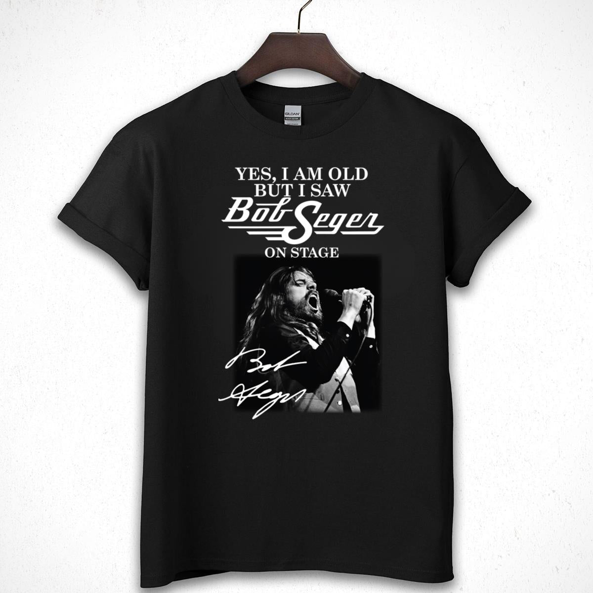 Bob Seger Vintage 70s On Stage Signature Fan Black Unisex T-Shirt