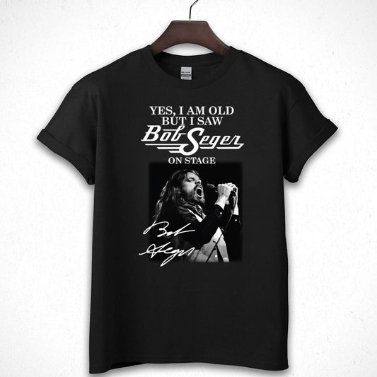 Bob Seger Vintage 70s On Stage Signature Fan Black Unisex T-Shirt