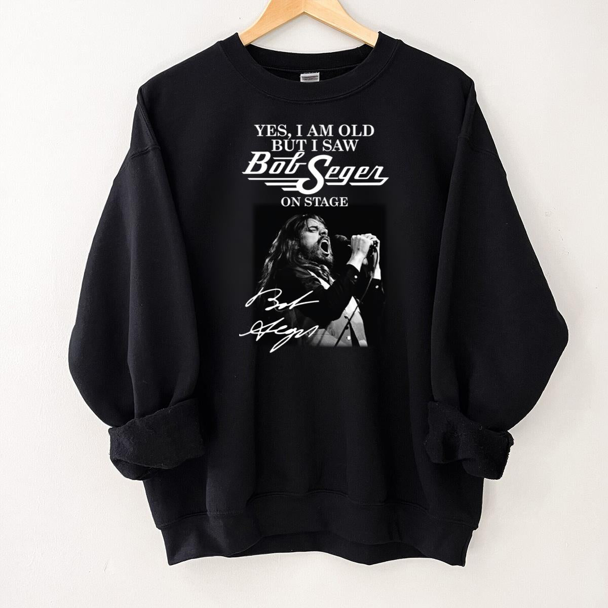 Bob Seger Vintage 70s On Stage Signature Fan Black Unisex T-Shirt