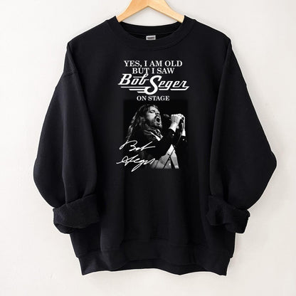 Bob Seger Vintage 70s On Stage Signature Fan Black Unisex T-Shirt