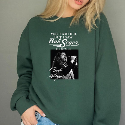 Bob Seger Vintage 70s On Stage Signature Fan Black Unisex T-Shirt