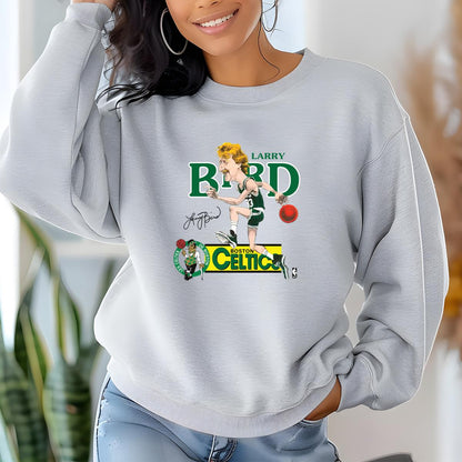 Boston Celtics Retro 90s Signature Funny Chibi Design Collector White Unisex T-Shirt